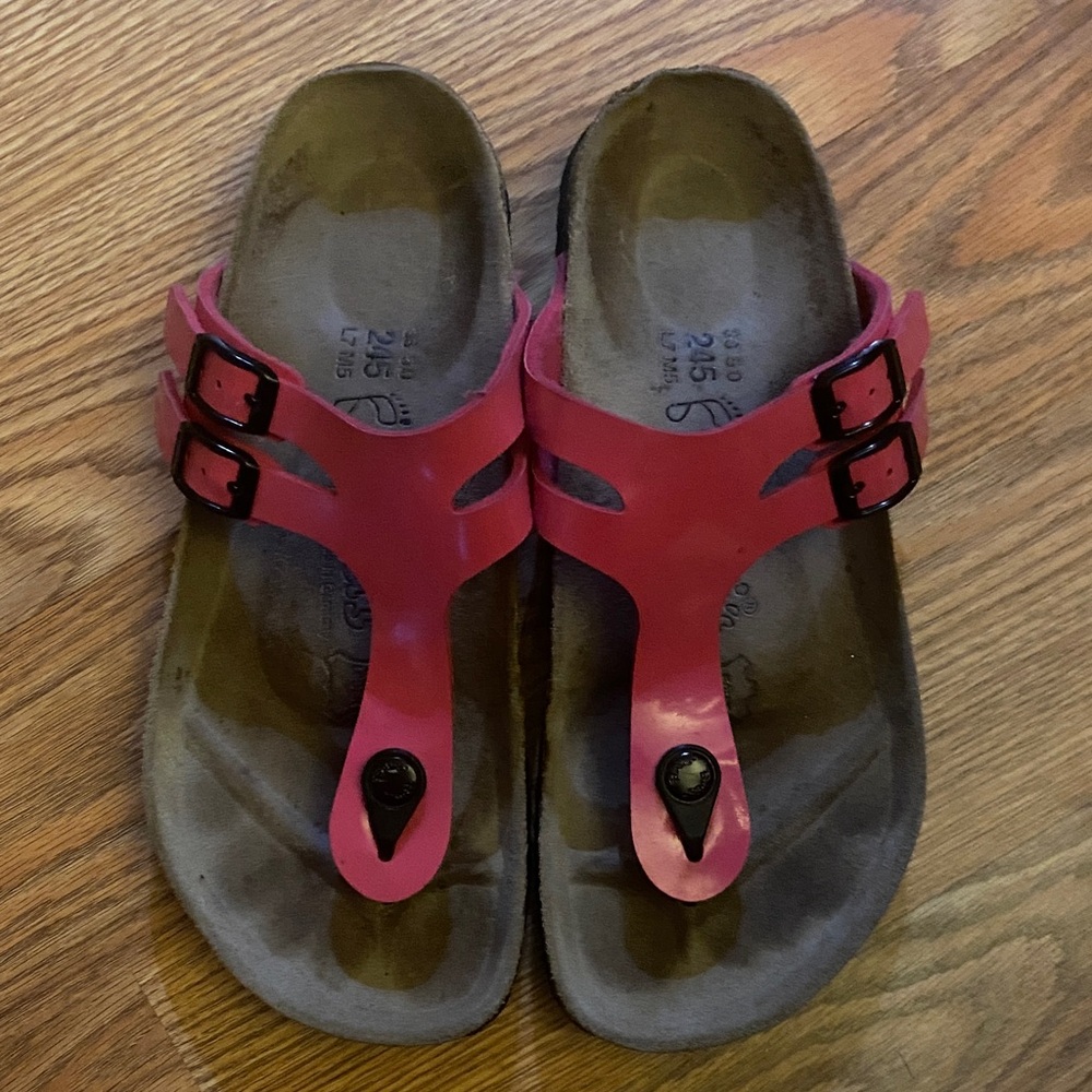 Birkenstock Pink Sandals with Dual Buckles